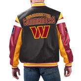 Washington Commanders Black Varsity Leather Jacket - jnjjackets